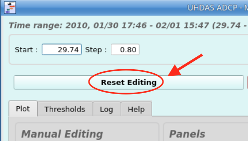 Panel window: reset Edit button