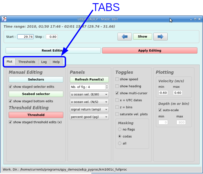 Tabs on Dataviewer Editor window