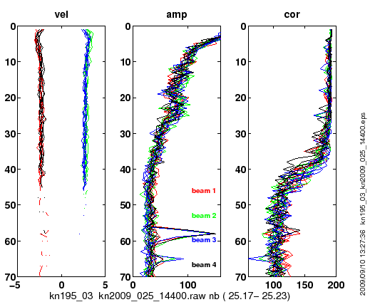 ADCP data: electric noise (spurious signal)