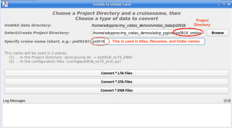 vmdas form after filling