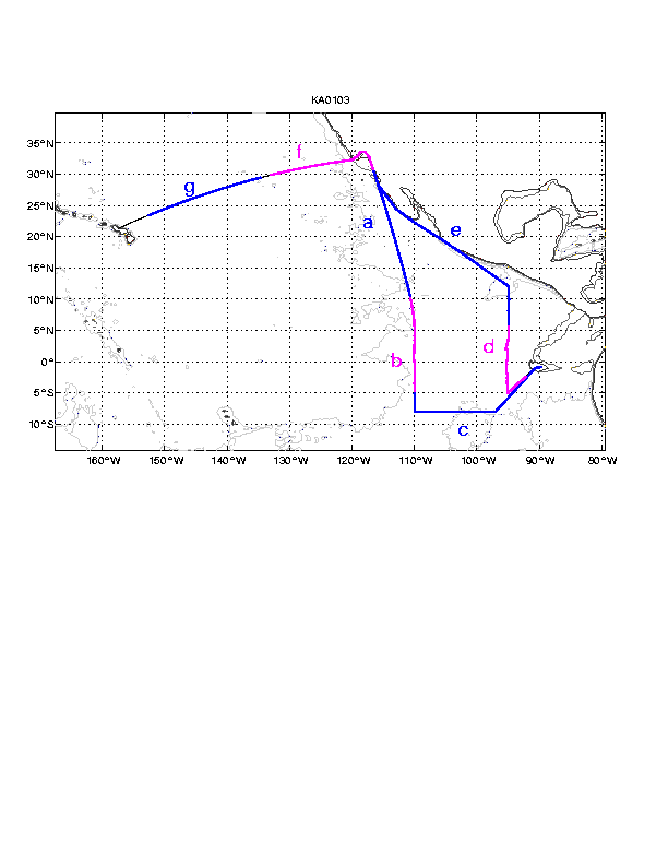 Map showing labelled sections which link to the plots 